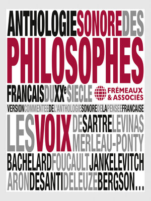 cover image of Anthologie sonore des philosophes français du XXe siècle